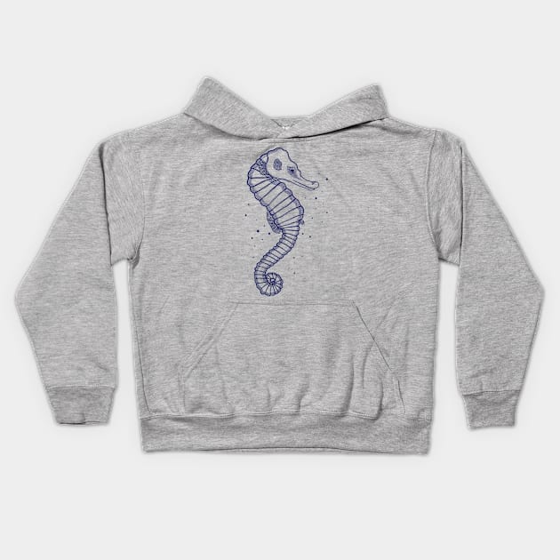 Sea horse Kids Hoodie by Flyingrabbit